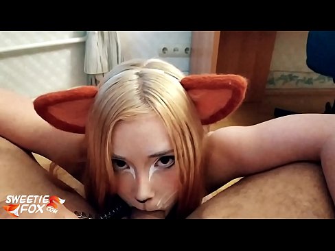 ❤️ Kitsune ابتلاع ديك ونائب الرئيس في فمها ️